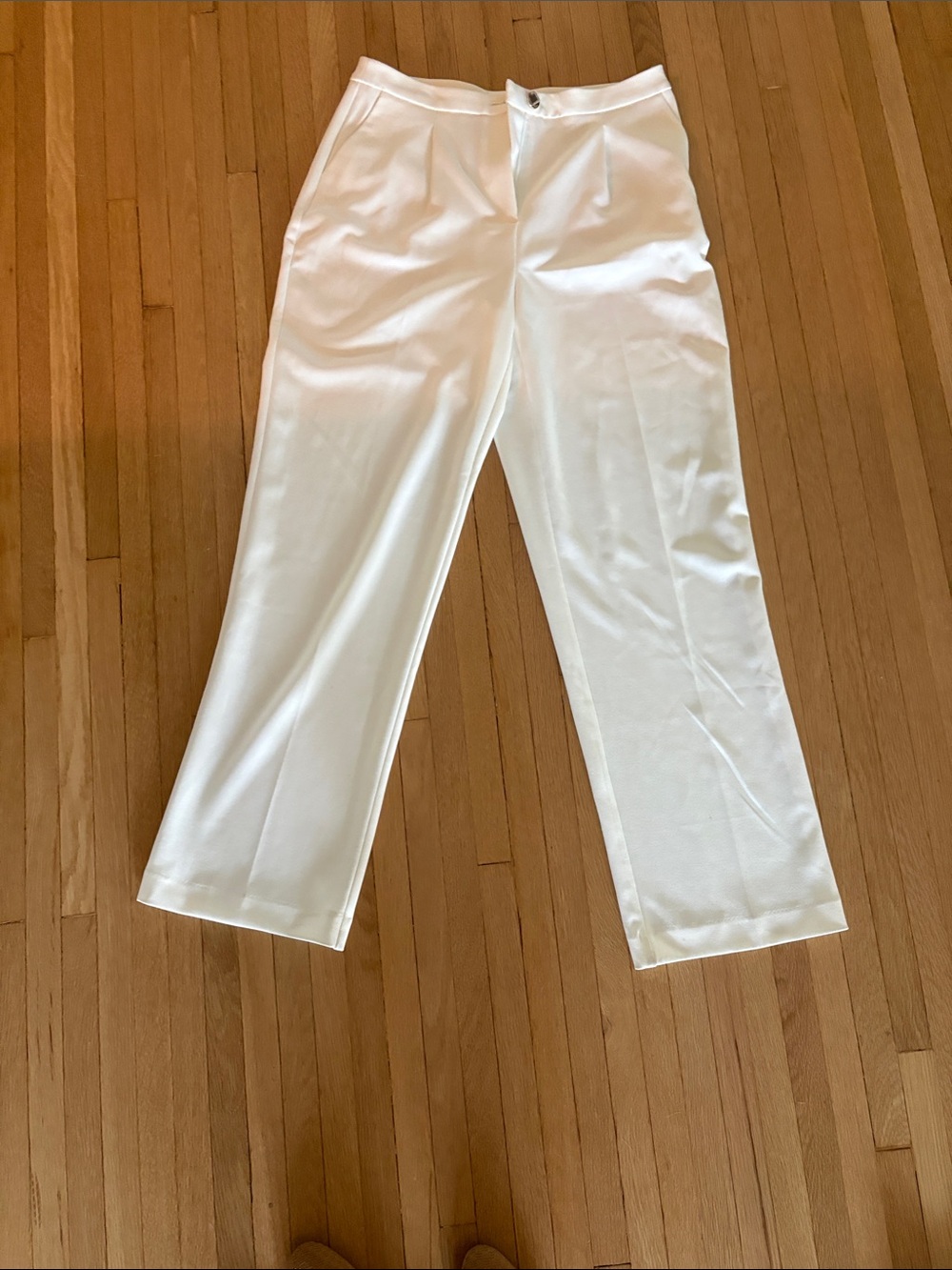 Anne Klein White Straight-Leg Dress Pants 6